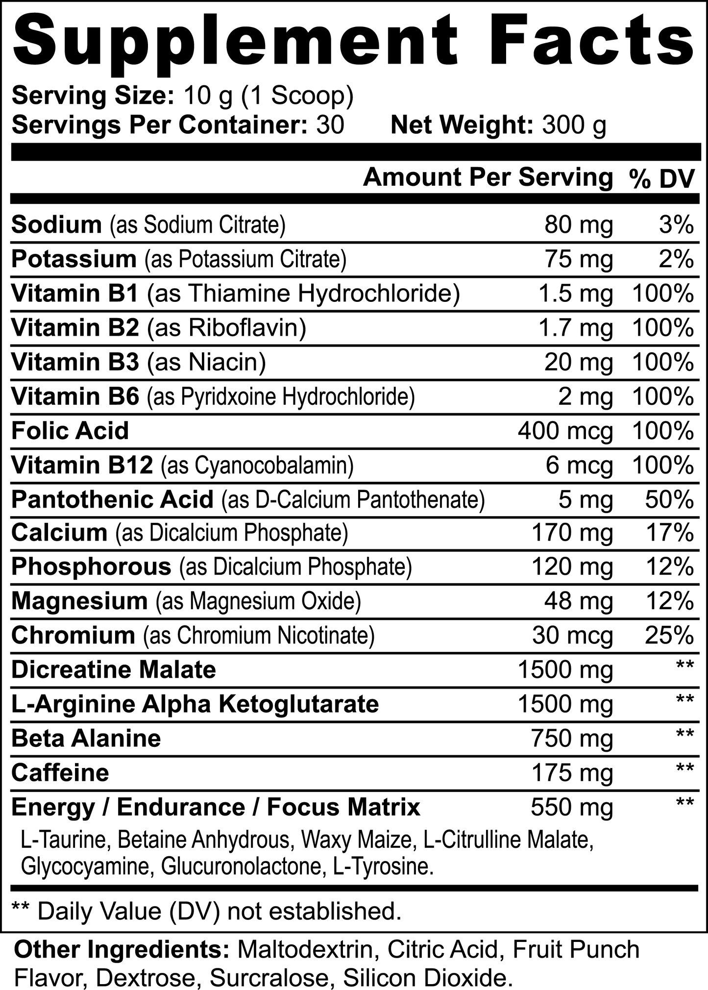 MAX Pre-Workout Powder